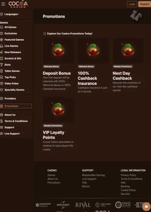 Offers Cocoa Casino
